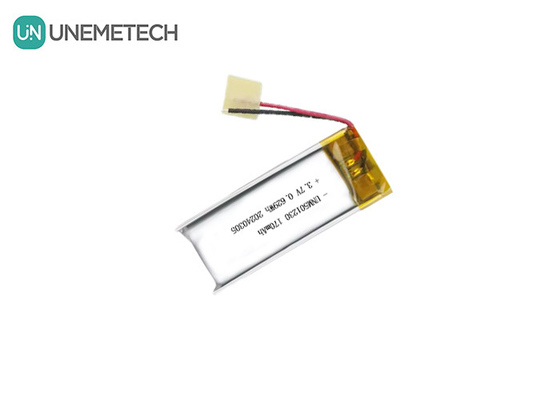 रिचार्जेबल लिथियम पॉलिमर बैटरी 501230 3.7V 170mAh वायरलेस ईयरफोन के लिए ली-पॉलीमर बैटरी