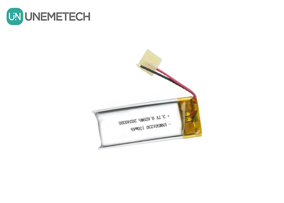 रिचार्जेबल लिथियम पॉलिमर बैटरी 501230 3.7V 170mAh वायरलेस ईयरफोन के लिए ली-पॉलीमर बैटरी