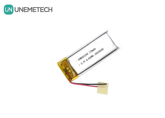 रिचार्जेबल लिथियम पॉलिमर बैटरी 501230 3.7V 170mAh वायरलेस ईयरफोन के लिए ली-पॉलीमर बैटरी