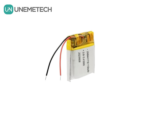 3.8V 441718 उच्च वोल्टेज पॉलिमर लिथियम आयन बैटरी 110mAh मेडिकल कंगन के लिए