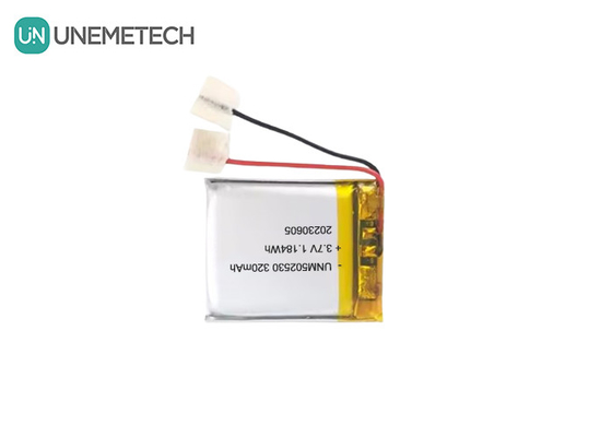 502530 3.7V 320mAh पोर्टेबल उत्पादों के लिए रिचार्जेबल पॉलिमर लिथियम बैटरी