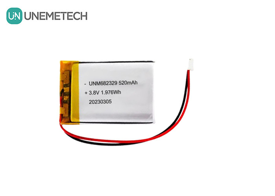 CE 4.35V हाई वोल्टेज लिथियम बैटरी 682329 520mAh 3.8V लिथियम आयन रिचार्जेबल बैटरी