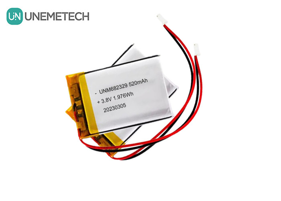 CE 4.35V हाई वोल्टेज लिथियम बैटरी 682329 520mAh 3.8V लिथियम आयन रिचार्जेबल बैटरी