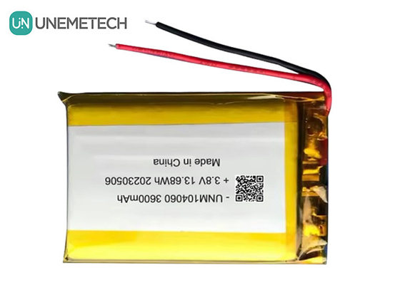 UNEMETECH 4.35V हाई वोल्टेज लिपो बैटरी 104060 3.8V 3600mAh लिथियम आयन पॉलिमर बैटरी