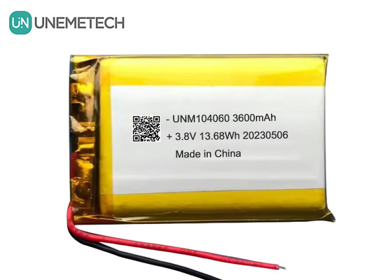 UNEMETECH 4.35V हाई वोल्टेज लिपो बैटरी 104060 3.8V 3600mAh लिथियम आयन पॉलिमर बैटरी