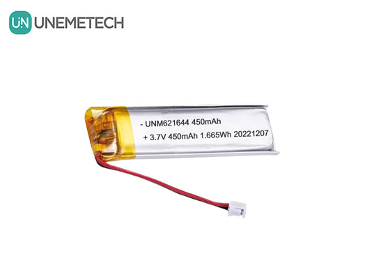 UNEMETECH 3.7V 450mAh इलेक्ट्रॉनिक पेन के लिए अनुकूलित लिपो रिचार्जेबल बैटरी 621644