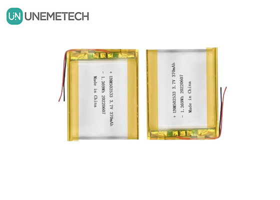 फोन घड़ी के लिए ली-आयन पॉलिमर बैटरी 502533 3.7V 370mAh रिचार्जेबल ली-पॉलिमर बैटरी
