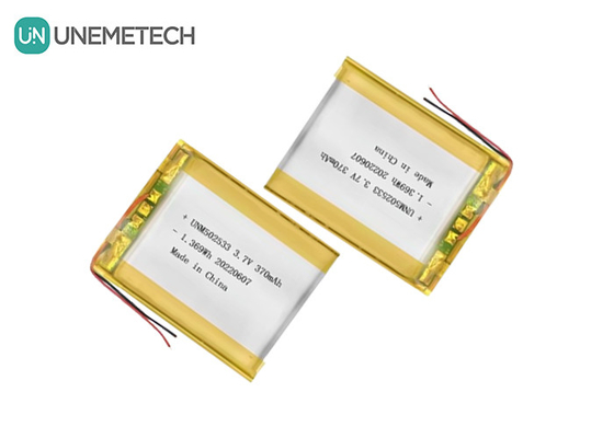 फोन घड़ी के लिए ली-आयन पॉलिमर बैटरी 502533 3.7V 370mAh रिचार्जेबल ली-पॉलिमर बैटरी