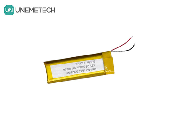 3.7V 250mAh ली-पॉलिमर बैटरी 411645 / पीओएस मशीन के लिए लीपो रिचार्जेबल बैटरी पैक