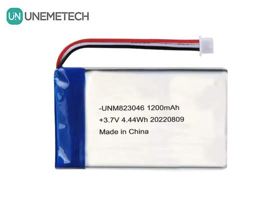 रिचार्जेबल लिथियम पॉलिमर बैटरी 3.7 V 1200mah 4.44 Wh 823046 पॉच पॉलिमर बैटरी