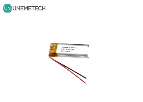 UNEMETECH 230mAh LiPo बैटरी 3.7V लिथियम पॉलिमर बैटरी 851228 रिमोट कंट्रोल पेन के लिए