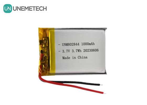 3.7V रिचार्जेबल लिथियम आयन बैटरी 1000mAh 802844 लिथियम पॉलिमर बैटरी छोटे घरेलू उपकरण के लिए