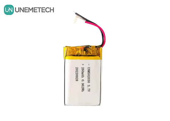रिचार्जेबल लिपो बैटरी 502030 / 3.7V 260mAh छोटी कस्टम लिथियम पॉलिमर बैटरी