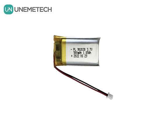 3.7V 500mAh लिथियम पॉलिमर रिचार्जेबल बैटरी 902030 पोर्टेबल उपकरणों के लिए