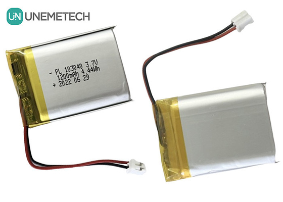 सिल्वर रिचार्जेबल लिथियम पॉलिमर बैटरी 103040 ली आयन बैटरी 1200mAh 3.7V