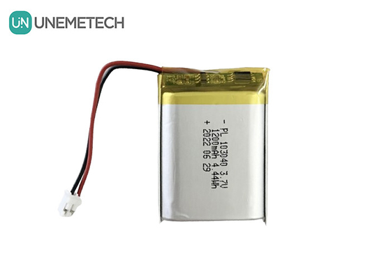 सिल्वर रिचार्जेबल लिथियम पॉलिमर बैटरी 103040 ली आयन बैटरी 1200mAh 3.7V