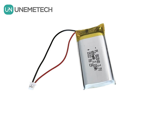 3.7V 600mAh रिचार्जेबल ली पॉलीमर बैटरी 802040 इलेक्ट्रॉनिक उत्पादों के लिए