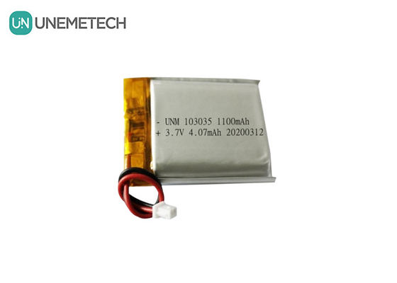 1100mAh 3.7V कस्टम रिचार्जेबल LiPO बैटरी 103035 MP3 ऑडियो रिकॉर्डर के लिए Li Po बैटरी पैक