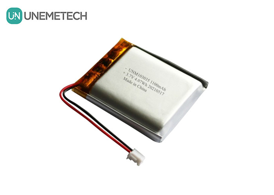 1100mAh 3.7V कस्टम रिचार्जेबल LiPO बैटरी 103035 MP3 ऑडियो रिकॉर्डर के लिए Li Po बैटरी पैक