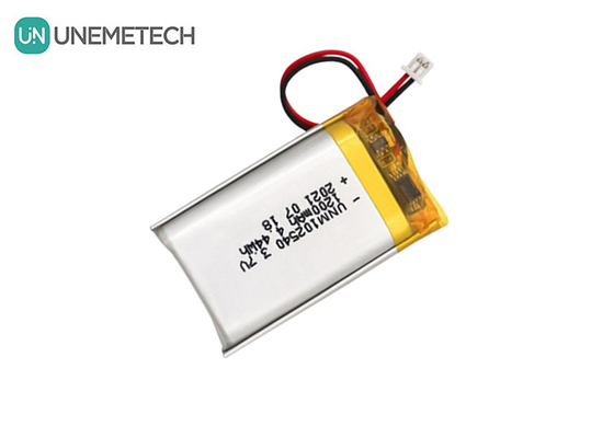 सौंदर्य उपकरण के लिए अनुकूलित लिथियम पॉलिमर बैटरी 102540 3.7V 1200mAh ली-पो बैटरी