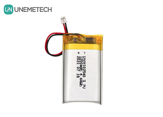 सौंदर्य उपकरण के लिए अनुकूलित लिथियम पॉलिमर बैटरी 102540 3.7V 1200mAh ली-पो बैटरी