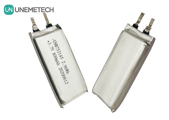 एमएसडीएस स्वीकृत 3.7V 800mAh रिचार्जेबल लिथियम पॉलिमर बैटरी 752145 पोर्टेबल उपकरणों के लिए