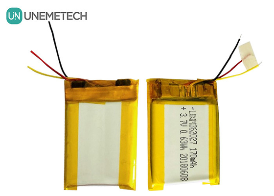 पोर्टेबल प्रिंटर चिकित्सा उपकरण के लिए चांदी 3.7V 170mAh कस्टम ली-पॉलिएर बैटरी 362027
