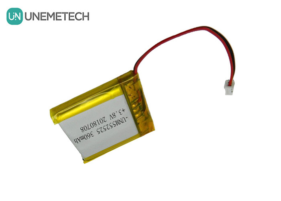 4.35V 360mAh पॉलिमर हाई वोल्टेज लिथियम आयन बैटरी 552525 3.8V पोर्टेबल उपकरणों के लिए