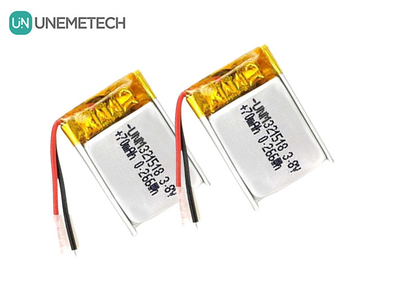 3.8V हाई वोल्टेज ली आयन बैटरी अल्ट्रा स्मॉल लिपो बैटरी 4.35V 70mAh 321518 जीपीएस ट्रैकर के लिए