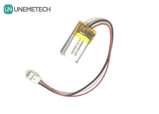401120 3.7V 55mAh कस्टम मेड लिपो बैटरी / हेडफोन रिचार्जेबल लिपो बैटरी