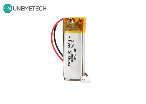401230 लिथियम पॉलिमर बैटरी 3.7V 110mAh रिचार्जेबल लिपो बैटरी ईयरफोन के लिए