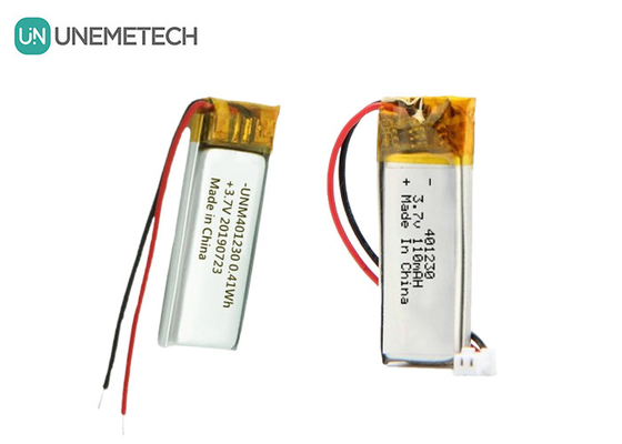 401230 लिथियम पॉलिमर बैटरी 3.7V 110mAh रिचार्जेबल लिपो बैटरी ईयरफोन के लिए