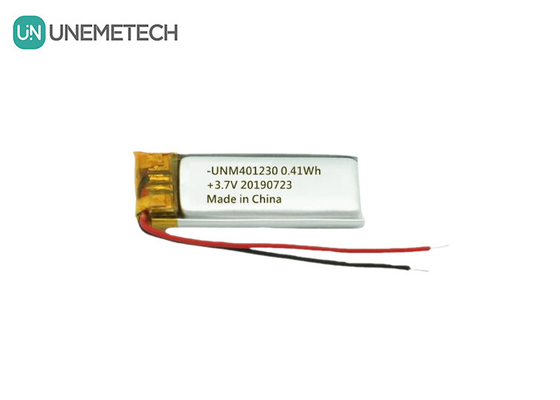 401230 लिथियम पॉलिमर बैटरी 3.7V 110mAh रिचार्जेबल लिपो बैटरी ईयरफोन के लिए