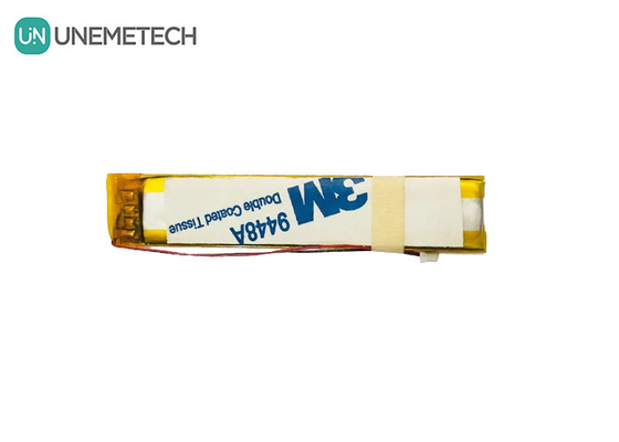 लंबी संकीर्ण 3.7V 260mAh कस्टम लिथियम पॉलिमर बैटरी 351363 बुद्धिमान चश्मे के लिए