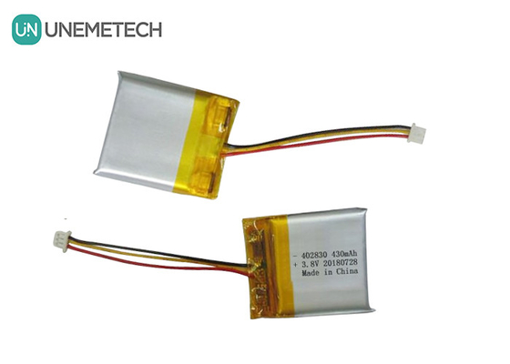 उच्च वोल्टेज ली-पॉलिमर बैटरी 402830 3.8V 430mAh HV LiPo बैटरी चिकित्सा उपकरण के लिए