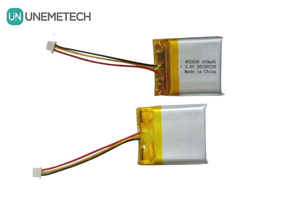 उच्च वोल्टेज ली-पॉलिमर बैटरी 402830 3.8V 430mAh HV LiPo बैटरी चिकित्सा उपकरण के लिए