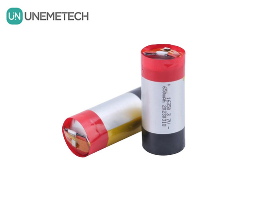 5A उच्च दर डिस्चार्ज सिलेंडरिक लिपो बैटरी 3.7V 650mAh 16350 घरेलू उपकरणों के लिए