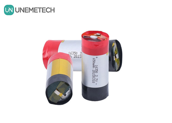 5A उच्च दर डिस्चार्ज सिलेंडरिक लिपो बैटरी 3.7V 650mAh 16350 घरेलू उपकरणों के लिए