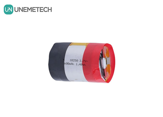 18250 630mAh 3.7V सिलेंडर रिचार्जेबल ली-आयन पॉलिमर बैटरी 5A प्लस डिस्चार्ज करंट के साथ