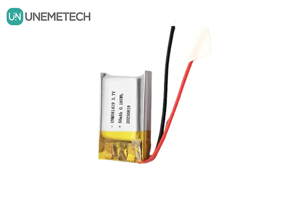 अल्ट्रा स्मॉल 3.7v 50mah लिपो बैटरी 15C उच्च डिस्चार्ज दर लिथियम आयन बैटरी 581419