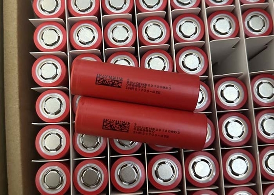 3C 4500mAh 21700 सिलेंडरिक लिथियम आयन बैटरी INR21700-45E इलेक्ट्रिक मोटर कार के लिए