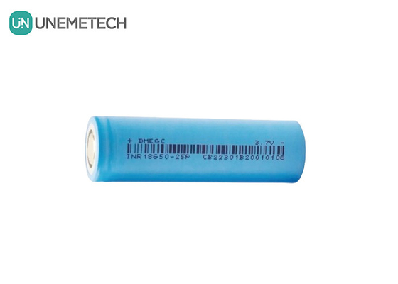 2500mAh 3.7V मैक्स 6A निरंतर चार्ज सिलेंडरिक लिथियम आयन बैटरी 18650 INR18650-25P