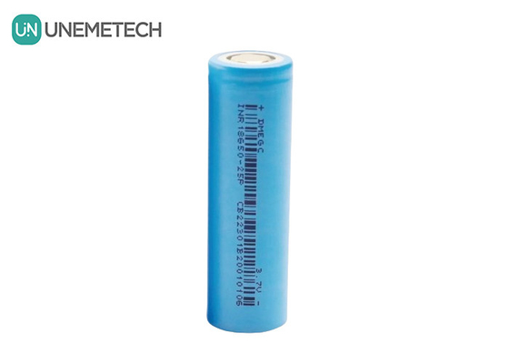 2500mAh 3.7V मैक्स 6A निरंतर चार्ज सिलेंडरिक लिथियम आयन बैटरी 18650 INR18650-25P