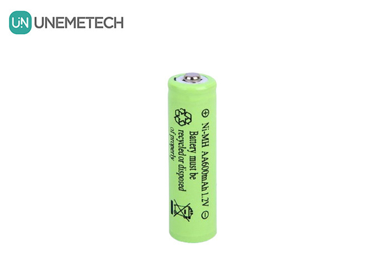 लंबे चक्र जीवन NiMH AA 1.2V 600mAh रिचार्जेबल बैटरी AA600 खिलौनों के लिए