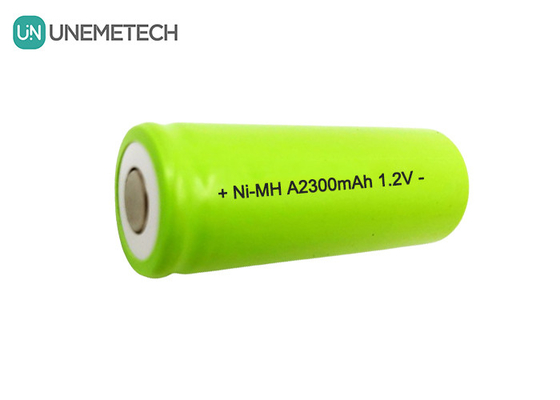 UNEMETECH Ni-MH A 2300mAh बैटरी 1.2V A2300 निकेल धातु हाइड्राइड बैटरी माइक्रो-रोबोट के लिए