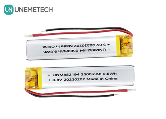 कस्टम 882194 उच्च वोल्टेज LiPo बैटरी 4.35V 2500mAh 1 वर्ष की वारंटी