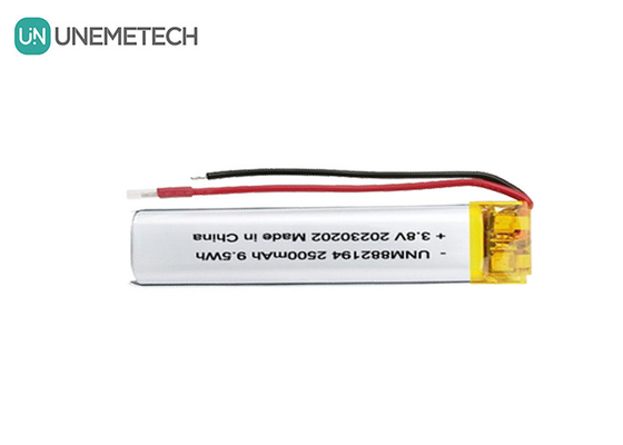 कस्टम 882194 उच्च वोल्टेज LiPo बैटरी 4.35V 2500mAh 1 वर्ष की वारंटी