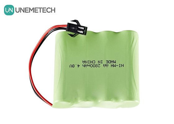 4.8V निकेल-मेटल हाइड्राइड बैटरी 2800mAh रिचार्जेबल एए बैटरी पैक