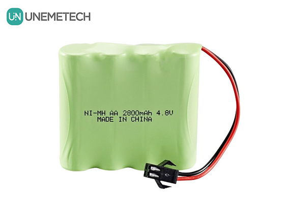 4.8V निकेल-मेटल हाइड्राइड बैटरी 2800mAh रिचार्जेबल एए बैटरी पैक