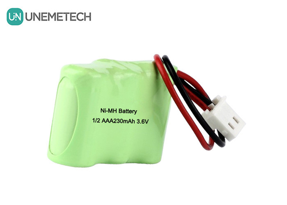 1/2AAA NiMH रिचार्जेबल बैटरी पैक 3.6V 230mAh कॉलम रिचार्जेबल बैटरी पैक